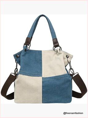 Canvas Convertible Tote Crossbody Hobo Handbag Lightweight Shoulder Bag